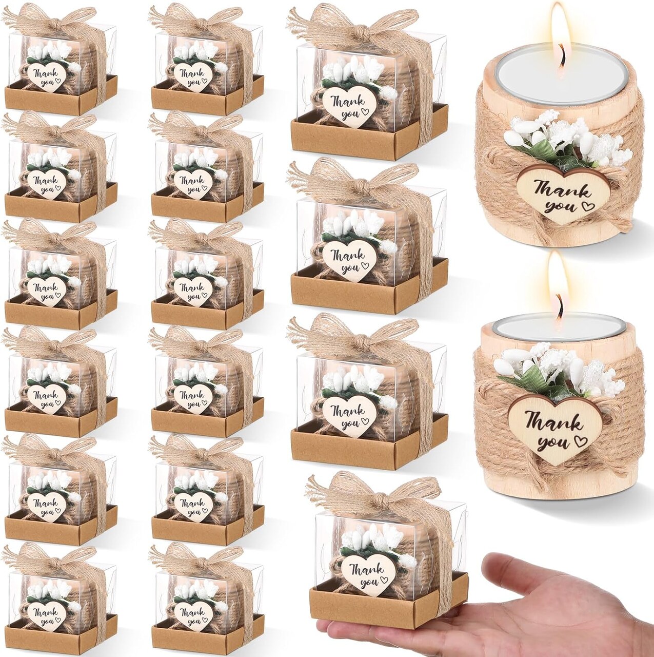 Wood Tealight Candle Holders – Wedding, Shower & Memorial Favors